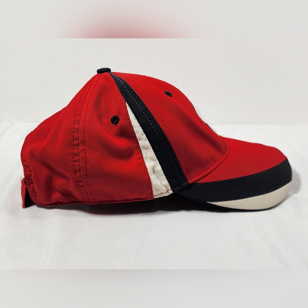 Washington Nationals Double Logo MLB Adult Hat Cap Adjustable Hook & Loop, Red - Picture 4 of 10